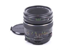 A Mamiya Sekor Macro C 80mm f4 medium format SLR lens. Serial No. 19202.