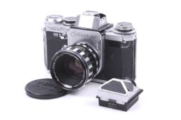 A Wirgin Edixa-Mat Reflex Mod D-L 35mm SLR camera. Chrome. Serial No. 347632.