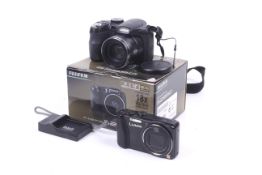 Two digital cameras.