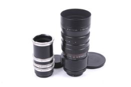A Meyer-Optik Gorlitz 300mm f4 Orestegor Pentacon Six lens. Serial No. 4102605.