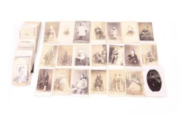 A collection of loose Victorian Carte De Visite photographs. Mostly of male and female portraits.