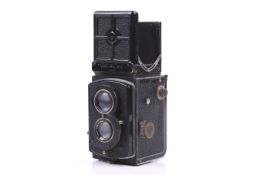 A Rolleiflex Old Standard 6x6 medium format TLR camera. Serial Number 382984.