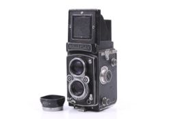 A Rolleiflex Automat Model K4A 6x6 medium format TLR camera. Serial No. 1257776.