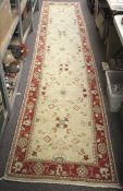 A Persian style wool rug runner carpet.
