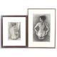 Two Mark Clark (1959) signed etching prints - nude study. - Image 1 of 2