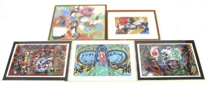 Kendrick Owen (Bristol) five original paintings.