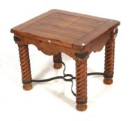 A 20th century pine coffee table.