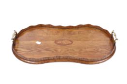 An Edwardian twin handled drinks tray.