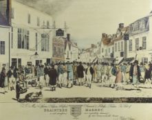 After Robert Crane (19th century) 'Braintree Market' printed on metal. 39.5cm x 49.