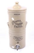 A Cheavin's Salvador stoneware water filter.