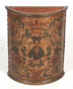 A late 19th early 20th century semi circular stick stand.