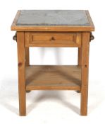 A contemporary kitchen chopping block.