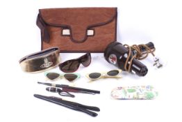 An assortment of vintage accessories.