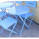 Two three piece Bistro sets. Consisting of two circular folding tables and four folding chairs. - Image 2 of 2