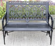 A brand new cast aluminium 4ft Coalbrookdale Waterplant bench.
