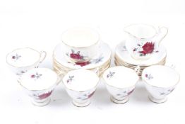 A Royal Albert tea service in the 'Sweet Romance' pattern.
