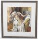 A print of an Edgar Degas pastel of a girl washing. 42cm x 39cm, framed and glazed. - Image 2 of 2
