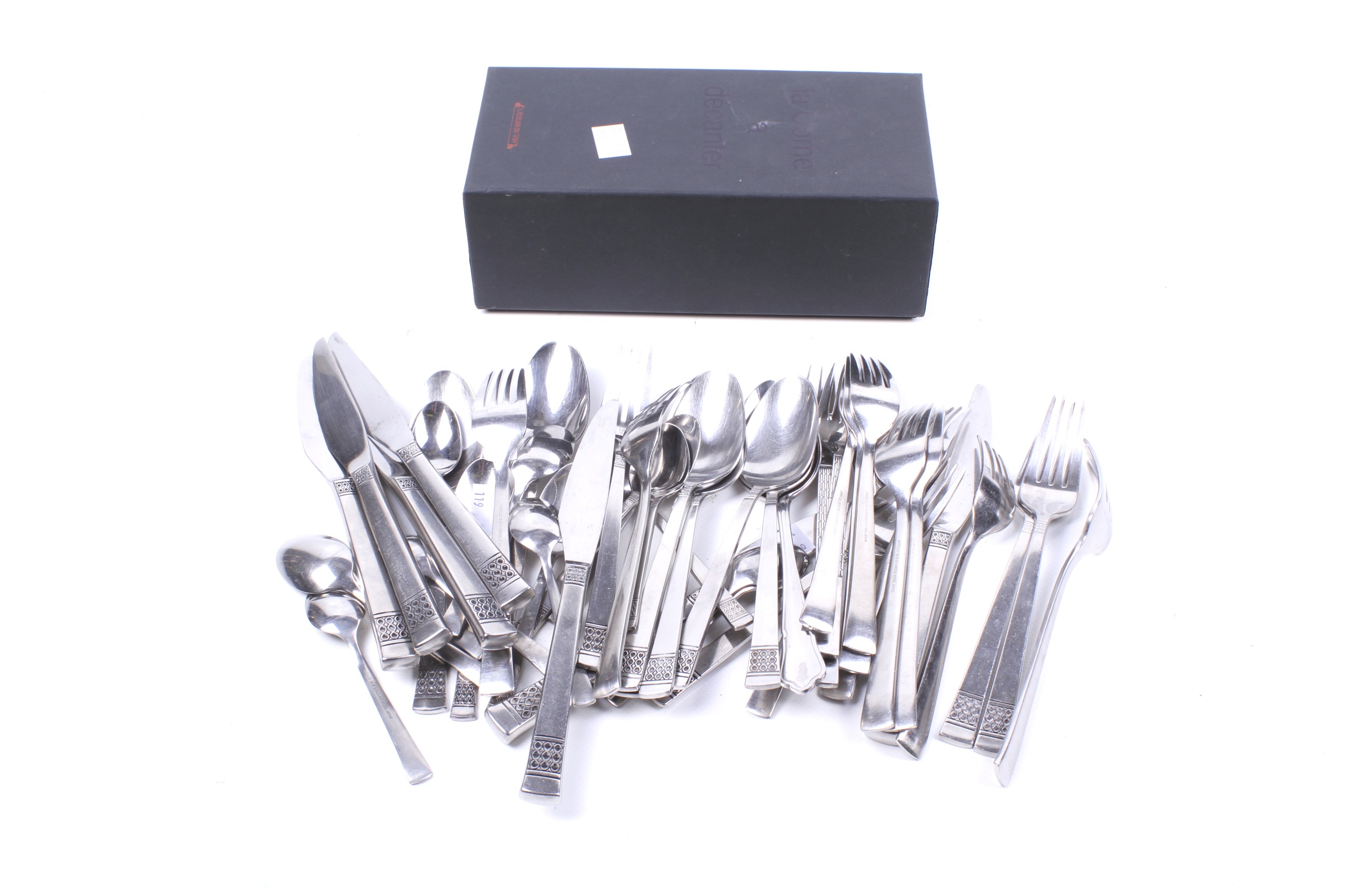 A set of Jonelle Dulwich stainless steel flatware.