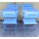 Two three piece Bistro sets. Consisting of two circular folding tables and four folding chairs. - Image 1 of 2