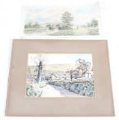 Claude Muncuster (1903-1974), watercolour, Bincombe in Dorset and another.