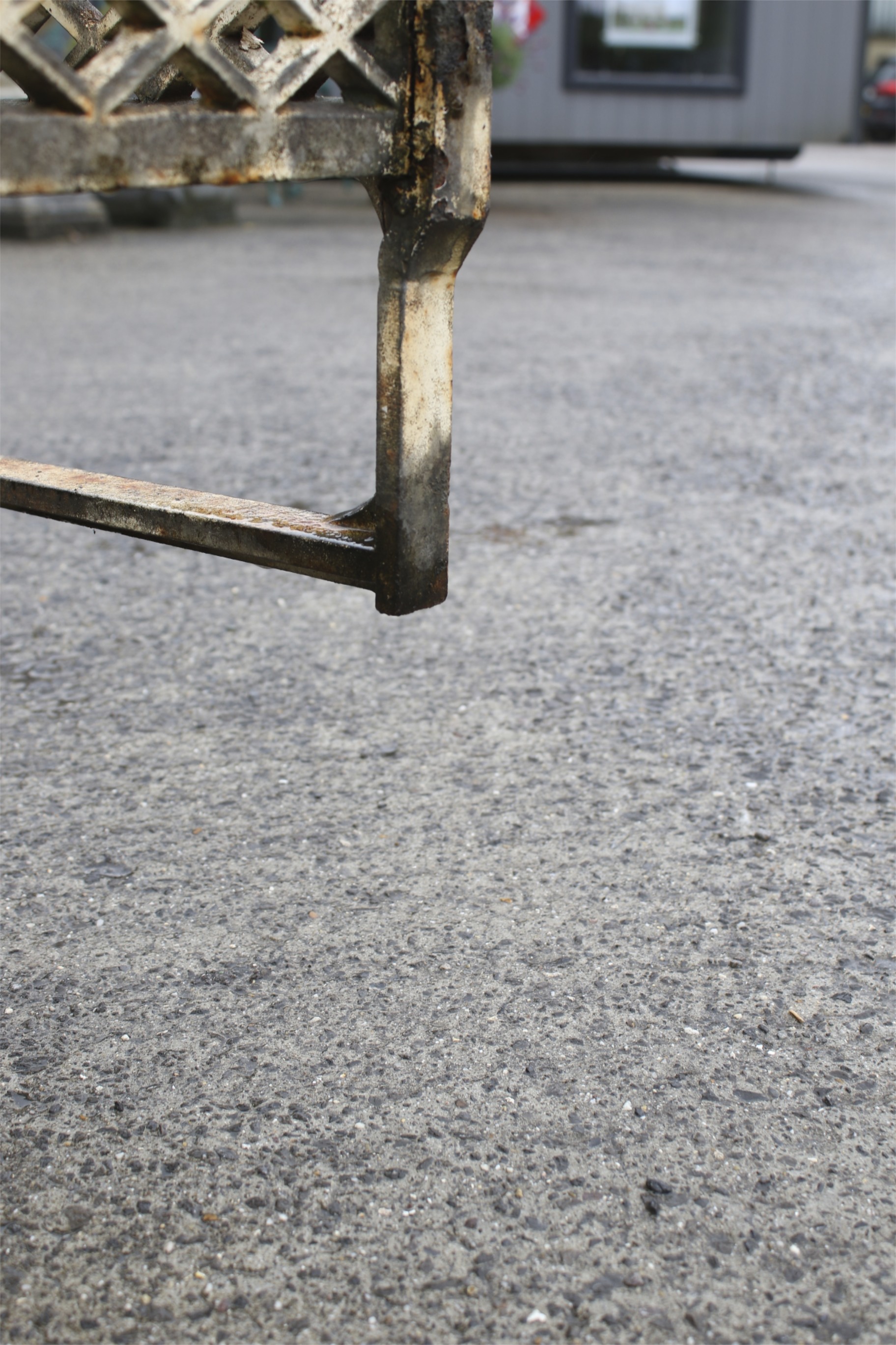 A mid 20th century cast iron garden bench designed by Edward Bawden for the Bilston Foundry. - Image 4 of 6