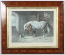 A Emil Volkers (German, 1831-1905) print, 'The Anxious Foal'.