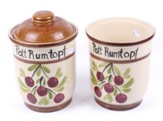 Two late 20th century German 'Pott Rumtopf' storage jars.