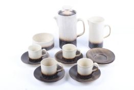 A mid-century Iden Pottery Rye Sussex coffee set for four.