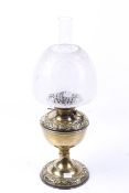 A English brass oil lamp.