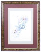 Barbara Freeman (British), watercolour, 'Passion Flower'. 18.5cm x 27.