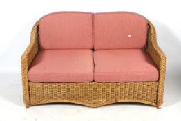 A wicker conservatory suite.