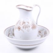 A Fern ware pitcher and basin.