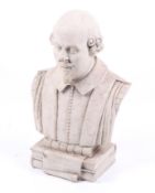 'William Shakespeare 1564-1616' reconstituted stone bust.