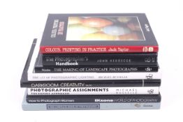 A collection of photography technique books.