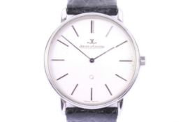 Jaeger le Coultre, a mid-size stainless steel round quartz wrist watch. Ref 3160.014.