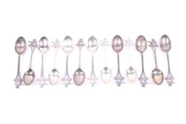 Indian Colonial and Regimental Interest, Relief of Lucknow 1887, thirteen teaspoons.