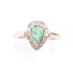 A vintage gold, emerald and diamond pear-shaped cluster ring. - Image 2 of 4