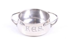 Liberty, an Art Nouveau silver round salt cellar.