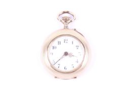 An early 20th century Swiss 14ct gold cased open-face keyless fob watch.