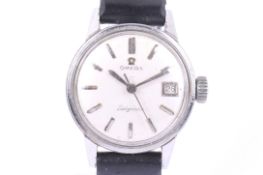 Omega, Ladymatic, a lady's stainless steel round wrist watch.