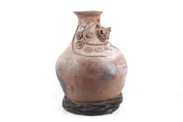 Papua New Guinea. A large Aibom Village earthenware sago storage pot.