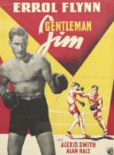 Gentleman Jim (1942) movie film poster. Warner Bros., starring Errol Flynn. Framed and glazed.