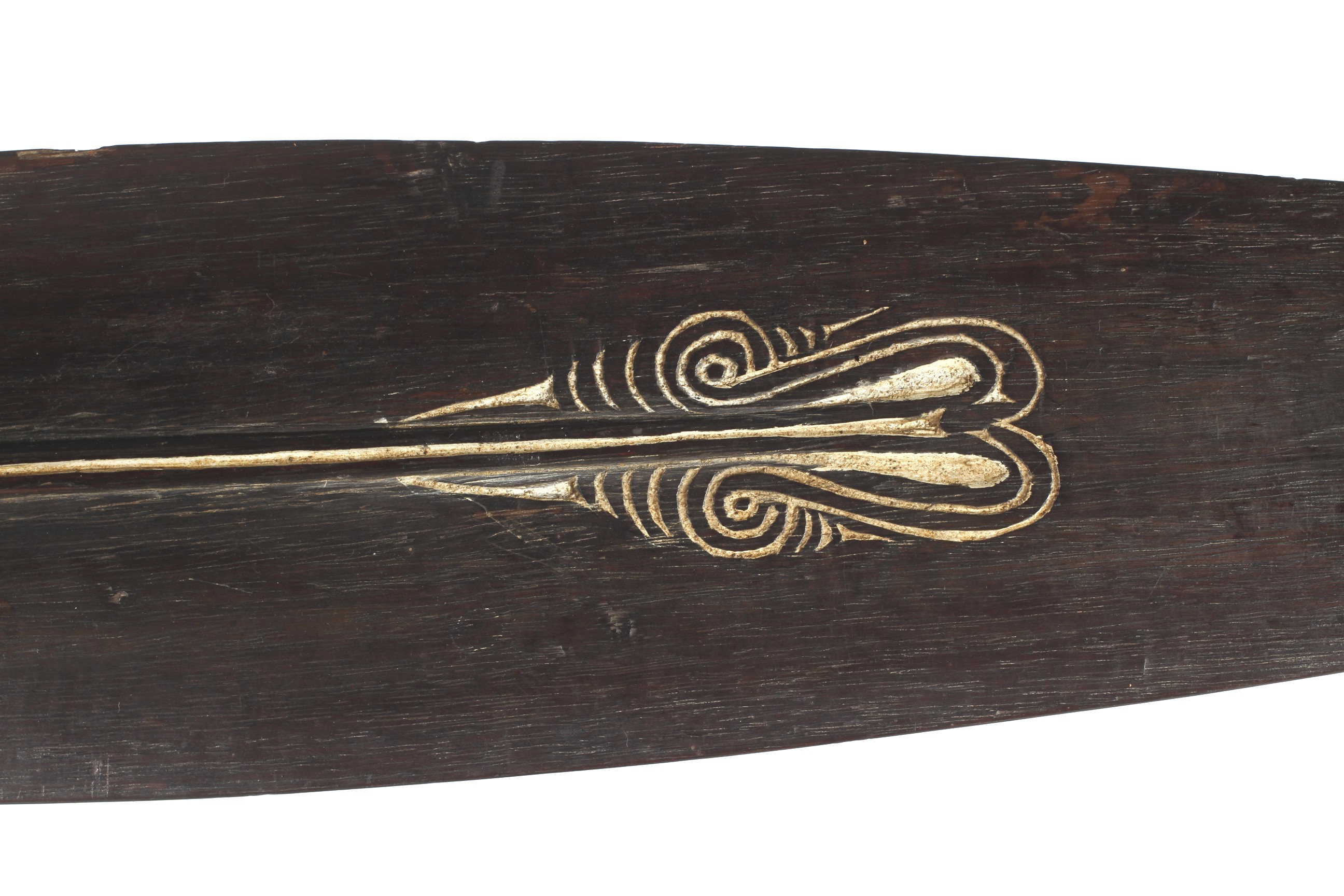 Papua New Guinea. A long spear and a ceremonial staff. - Image 2 of 3