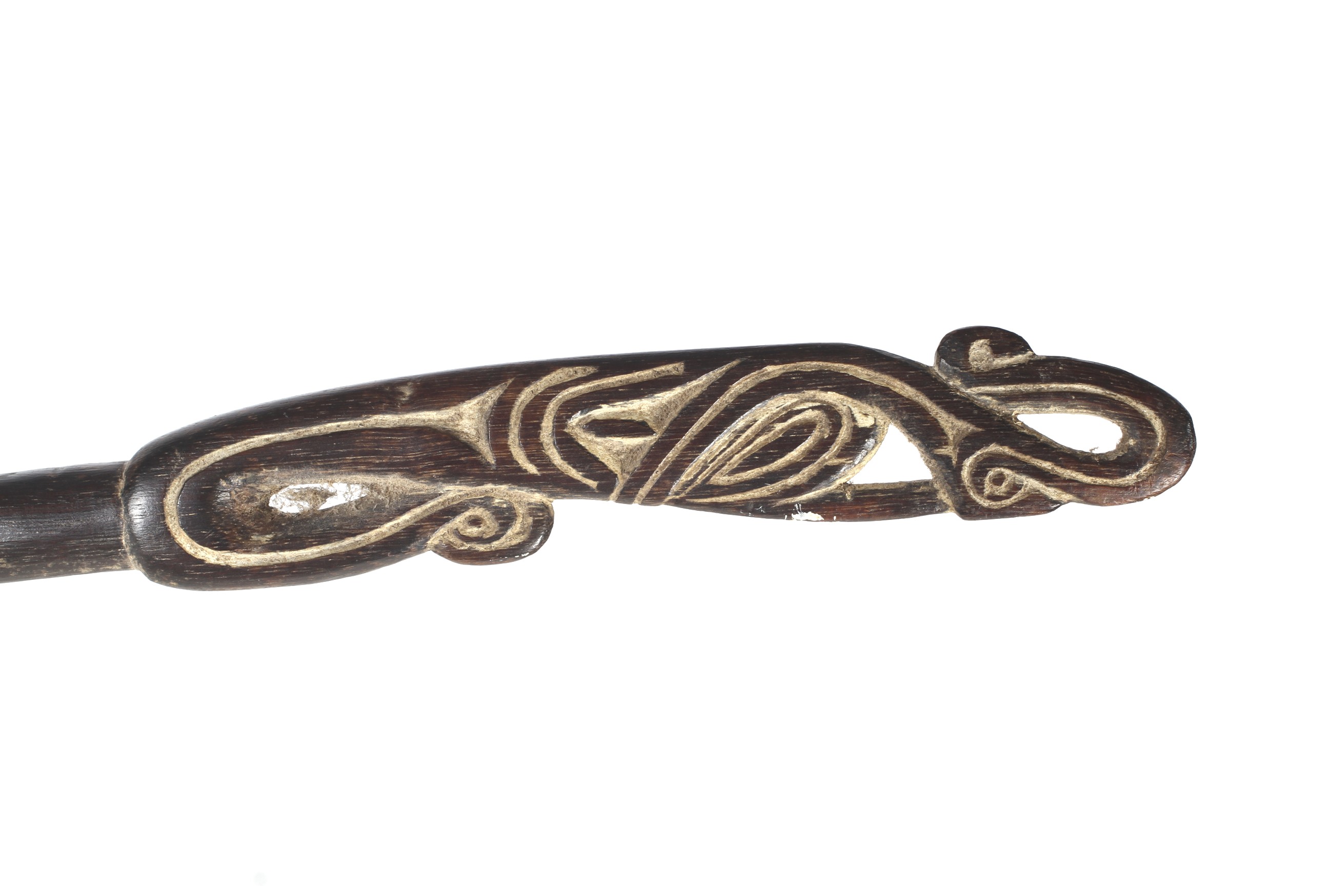 Papua New Guinea. A long spear and a ceremonial staff. - Image 3 of 3