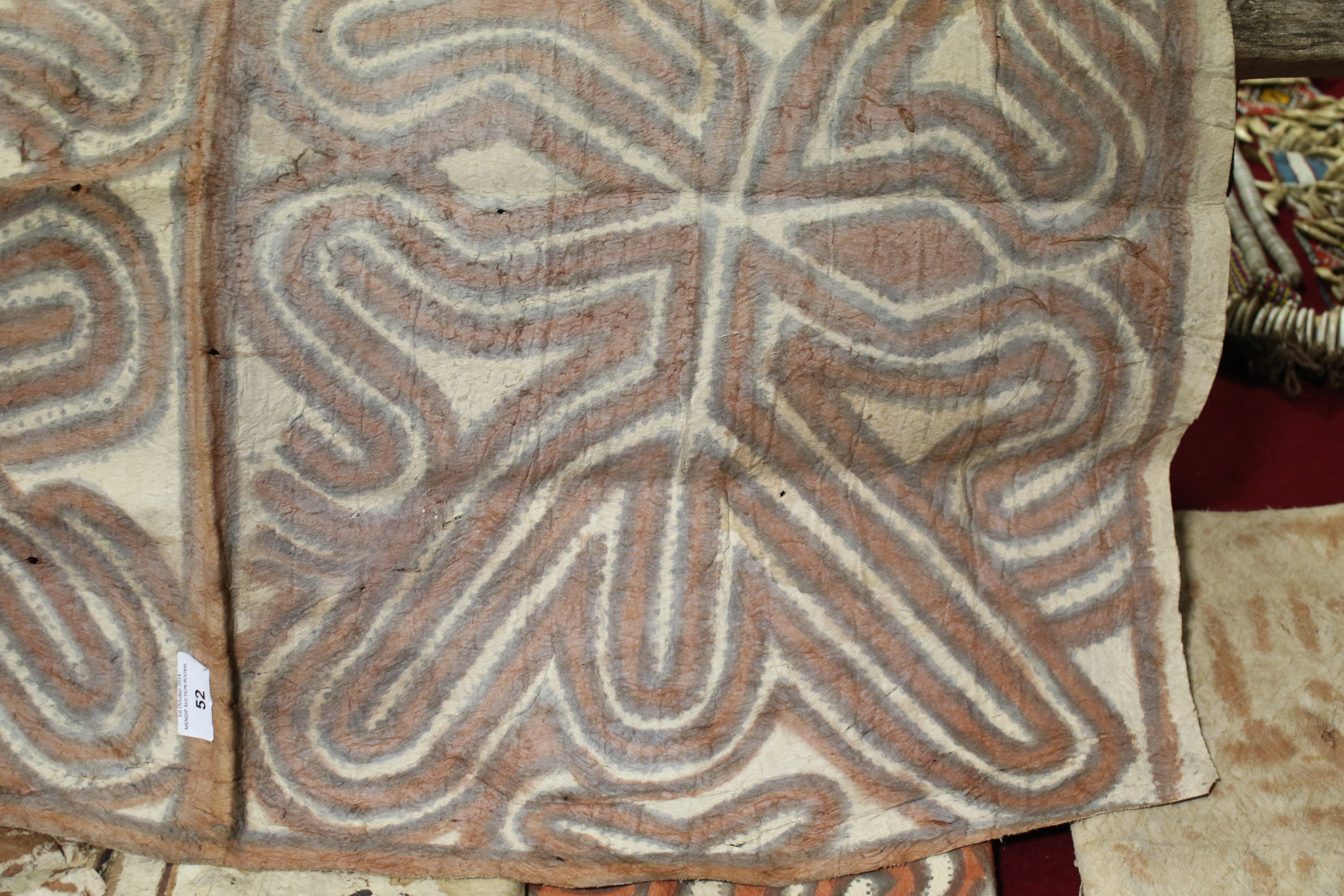 Papua New Guinea. Five lengths of painted tapa cloth. - Image 5 of 26