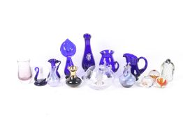 A collection of glassware.