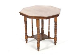 An early 20th century mahogany octagonal centre table.