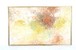 Eric Adams (British, XX) 20th century abstract oil on board. Signed lower left, 106cm x 65cm.