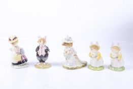 Five Royal Doulton 'Brambly Hedge' figures.