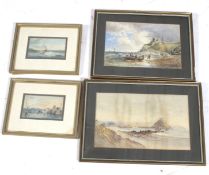 Four maritime watercolours.